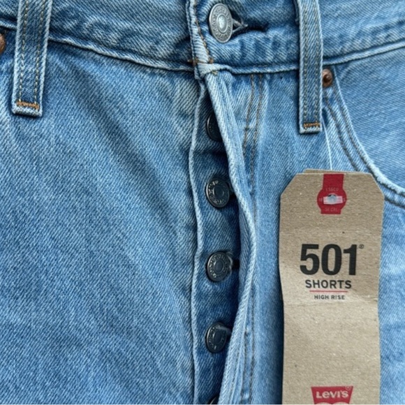 Levi’s High Rise Cut-off Denim Shorts NWT - Picture 5 of 11